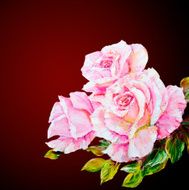 Beautiful Roses oil painting on canvas