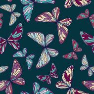 seamless pattern with butterflies N77