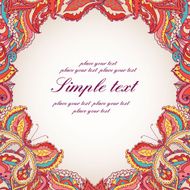 Symmetrical frame with paisley