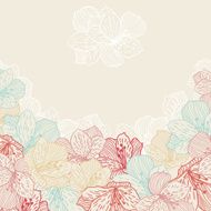 Abstract elegance seamless flower background with orchid