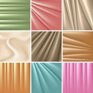 Set of 9 satin backgrounds Vector illustration