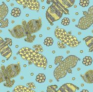 Abstract seamless pattern with birds