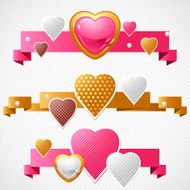 Valentine&#039;s Day vector background Origami speech bubble N4