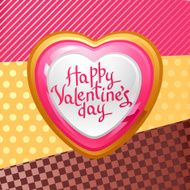 Valentine&#039;s Day vector background Gift card and flyer N5