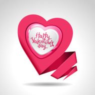 Valentine&#039;s Day vector background Origami speech bubble N6