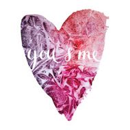 Beautiful watercolor heart N2
