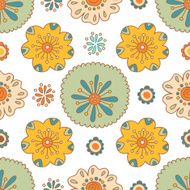 Seamless floral pattern summer ornament