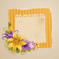 Vintage greeting card with flowers N15
