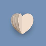Vector papercraft heart