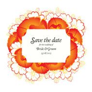 Wedding invitation cards with floral elements N6