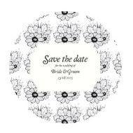 Wedding invitation cards with flowers