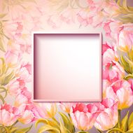 Spring flowers invitation template card N61