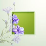 Spring flowers invitation template card N62