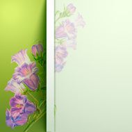 Spring flowers invitation template card N63
