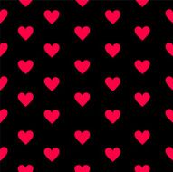 Red hearts seamless pattern Valentine's day vector illustration N2