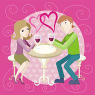 Date at restaurant
