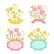Floral romantic frames set N2
