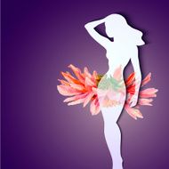 Beautiful young woman silhouette N4