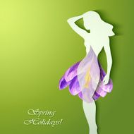Beautiful young woman silhouette N6