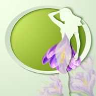 Spring flowers invitation template card N67