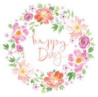 Watercolor spring flowers N6