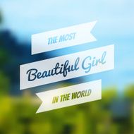 Vector typography on blur background N39