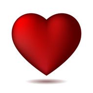Red heart icon isolated on white N2