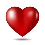 Red heart icon isolated on white N3