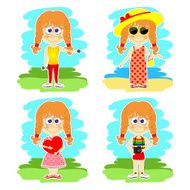 Funny girl is on vacation