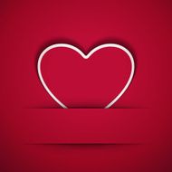 Heart from paper Valentines day card N11