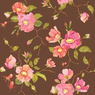 Roses Background - Seamless Floral Shabby Chic Pattern