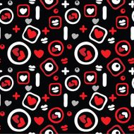 pattern with love symbols