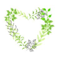 Hand drawn floral heart N5