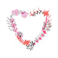 Hand drawn floral heart N6