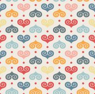 Seamless pattern with colorful hearts N17