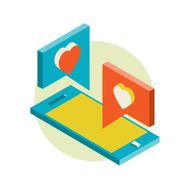 Isometric illustration for Valentine&#039;s Day N8