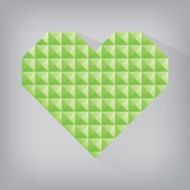 green earth retro heart triangle abstract love valentine day jew