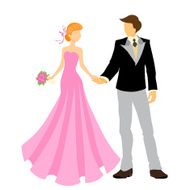 elegant bride and groom