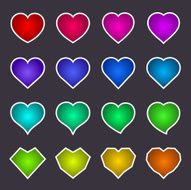 Colorful Heart Shapes