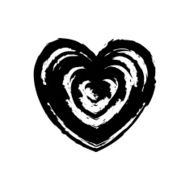 Grunge heart symbol sign Design element