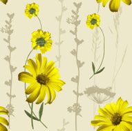 Yellow flowers pattern N2