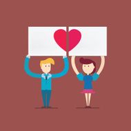 business people present empty white board vector illustration