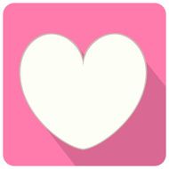 Flat heart icon N3