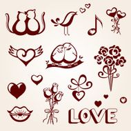 St Valentine&#039;s Day icon set