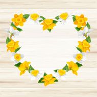 Heart of spring flowers