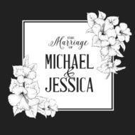 Hibiscus flower frame N2