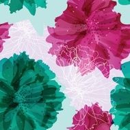 Seamless vintage pattern with colorful flowers N3
