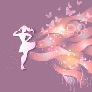 Beautiful young woman with flowers N9