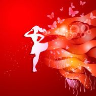 Beautiful young woman with flowers N10