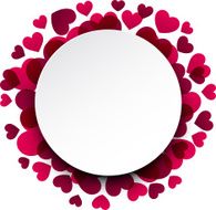 Valentine&#039;s background with pink hearts N6
